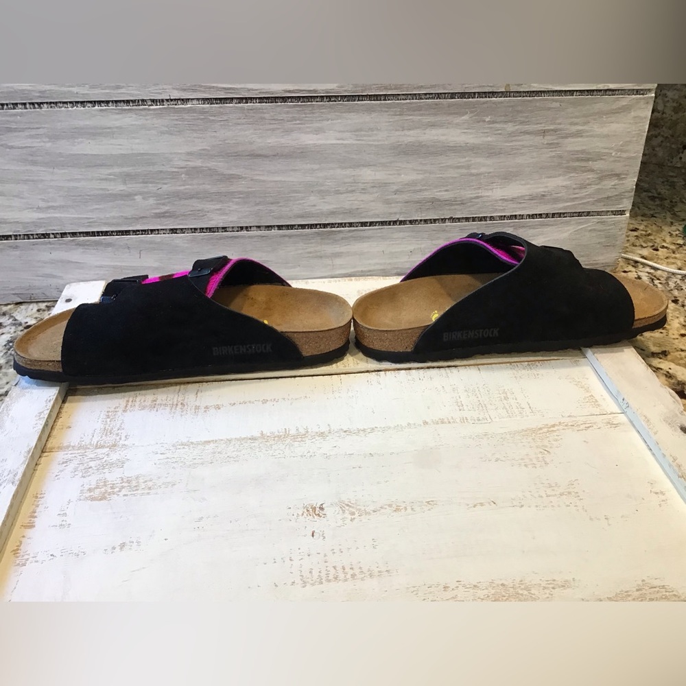 Birkenstock Zurich pink / Black Calf hair sandals size 35
